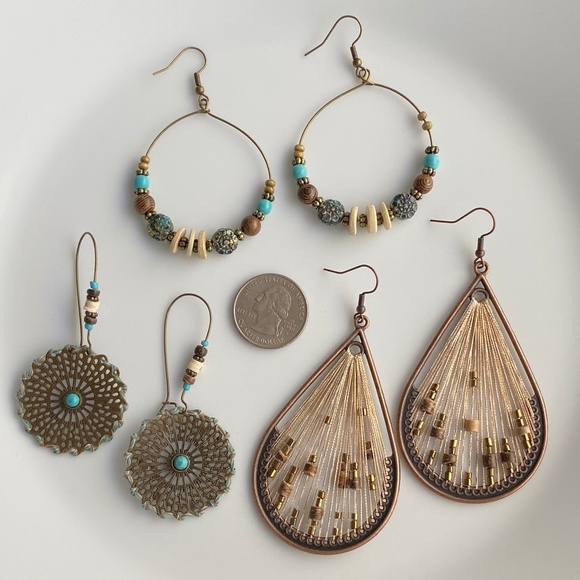 NEW Drop Bronze Earrings - Picture 6 of 7